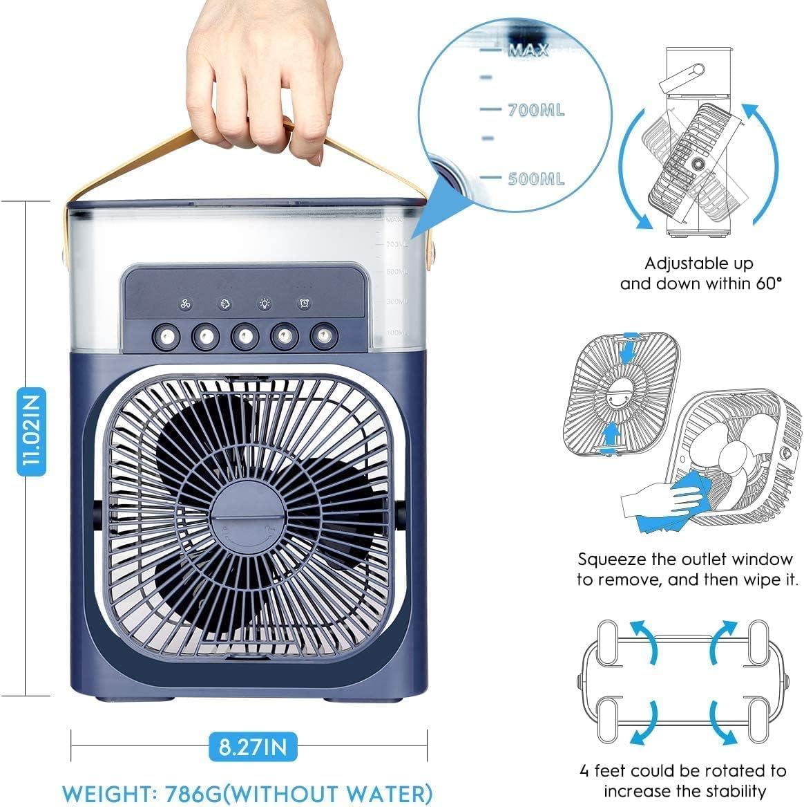Portable Mini Cooler Rechargeable Air Conditioner