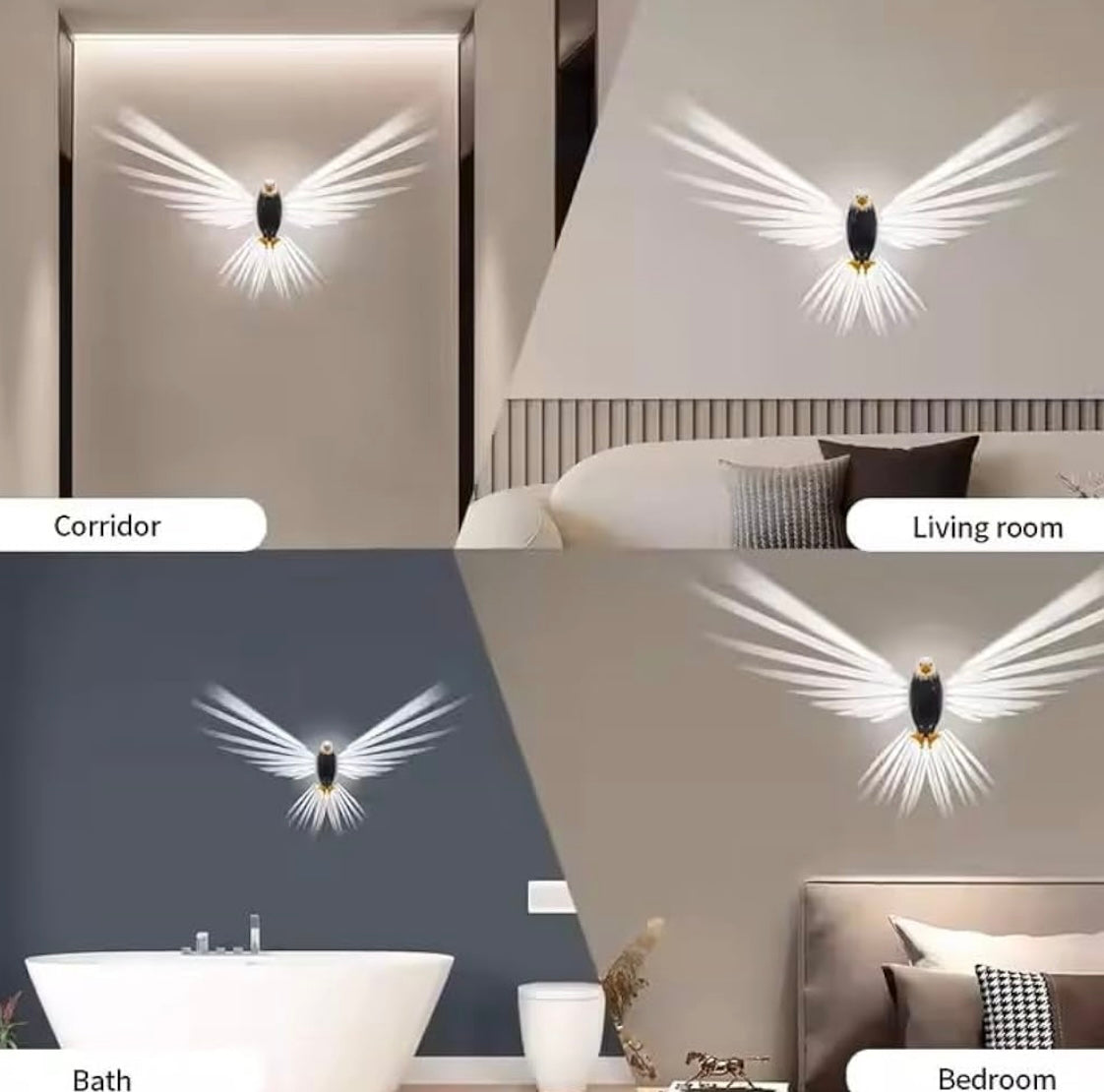 Eagle Wall Light, American Animal Bird Wall Night Light, Magnetic Lamp