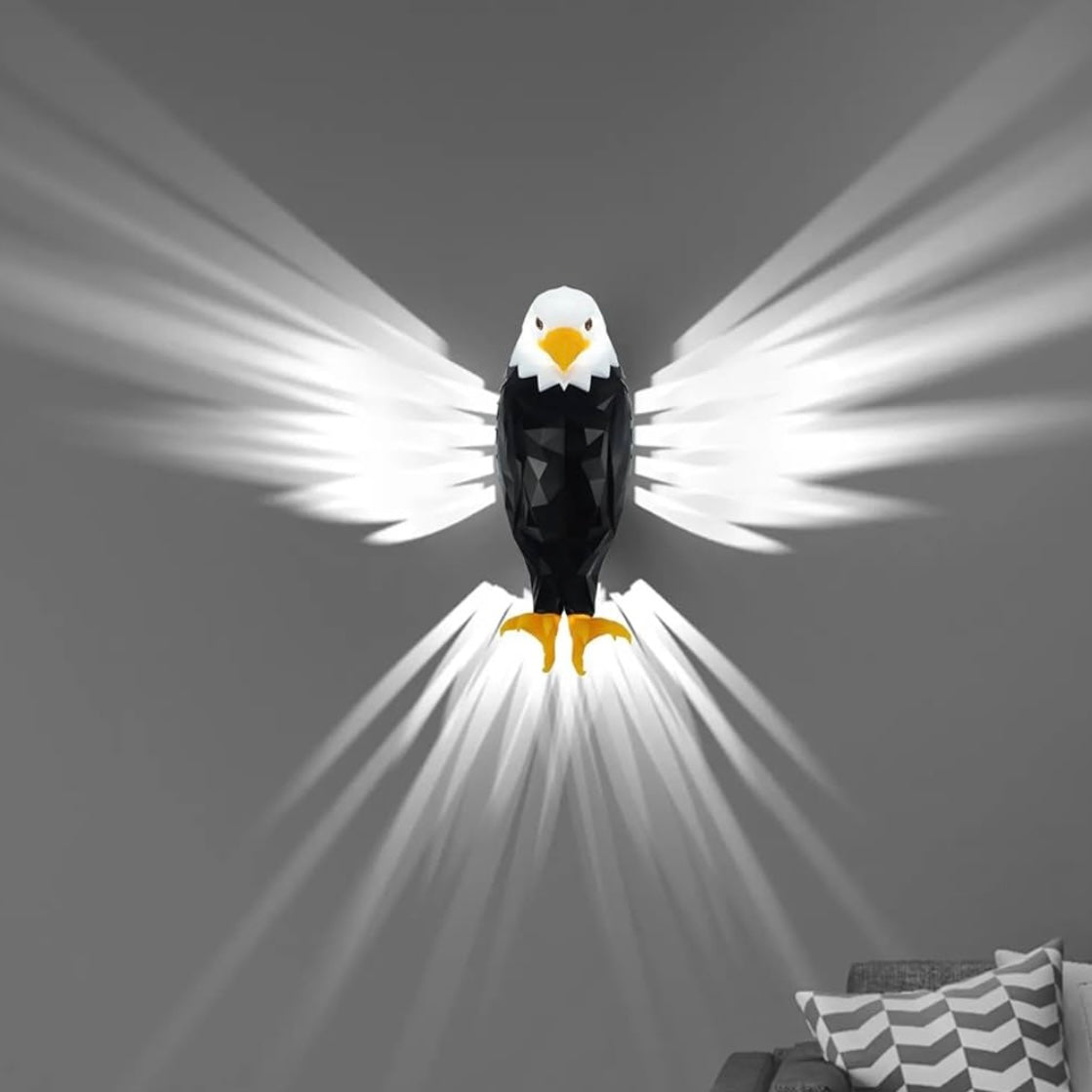 Eagle Wall Light, American Animal Bird Wall Night Light, Magnetic Lamp