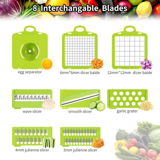 Vegetable Chopper, Multifunctional 14 in 1 Food Chopper